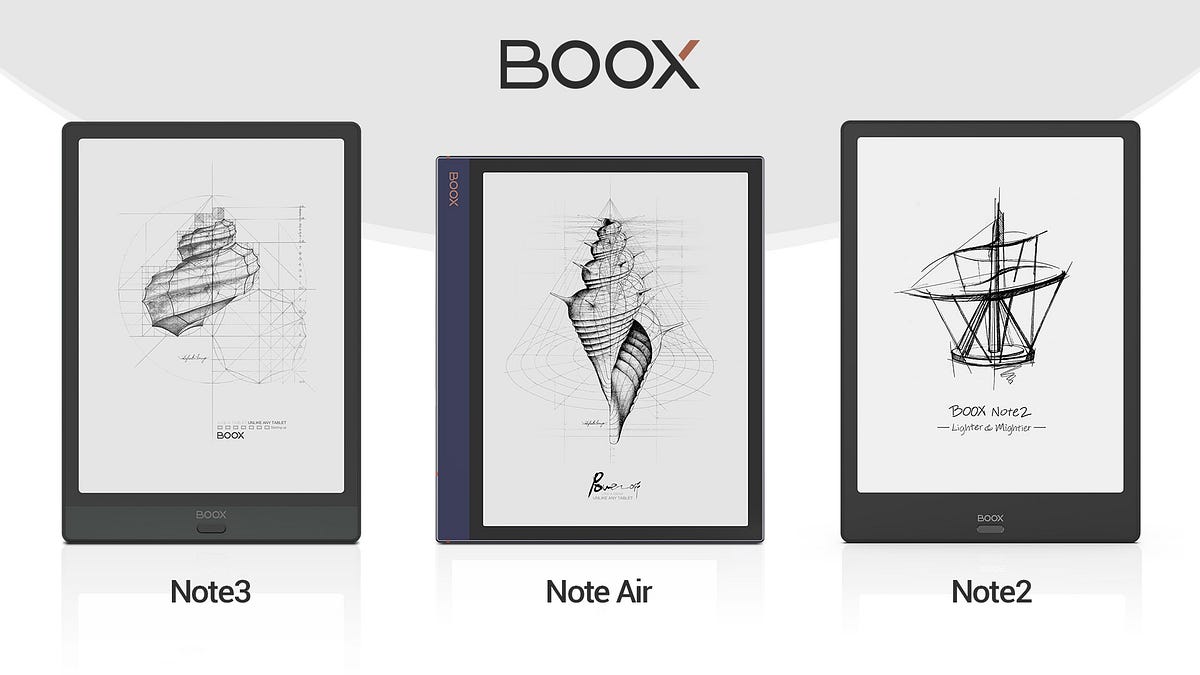 Note3 vs. Note Air vs. Note2: 10.3-inch BOOX E Ink Tablets Buying