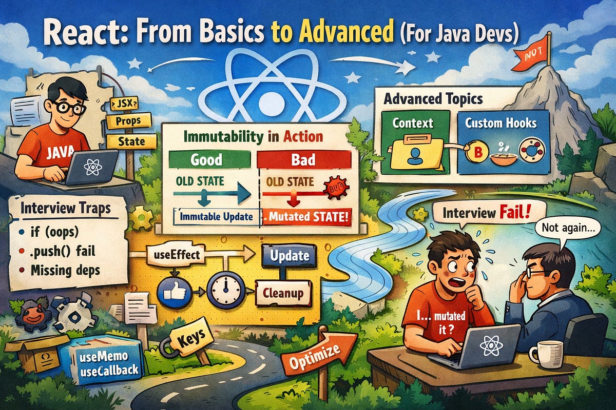 React Basics → Advanced (For Java Devs): What Interviewers Actually ...