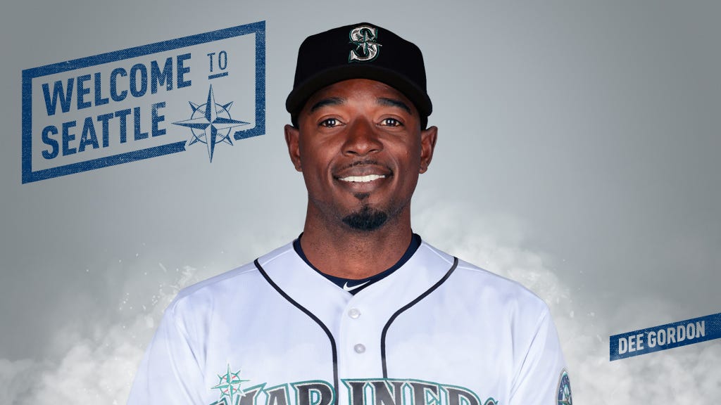 Dee Gordon went for the full Ken Griffey Jr. look during the Mariners' Turn  Ahead the Clock Night