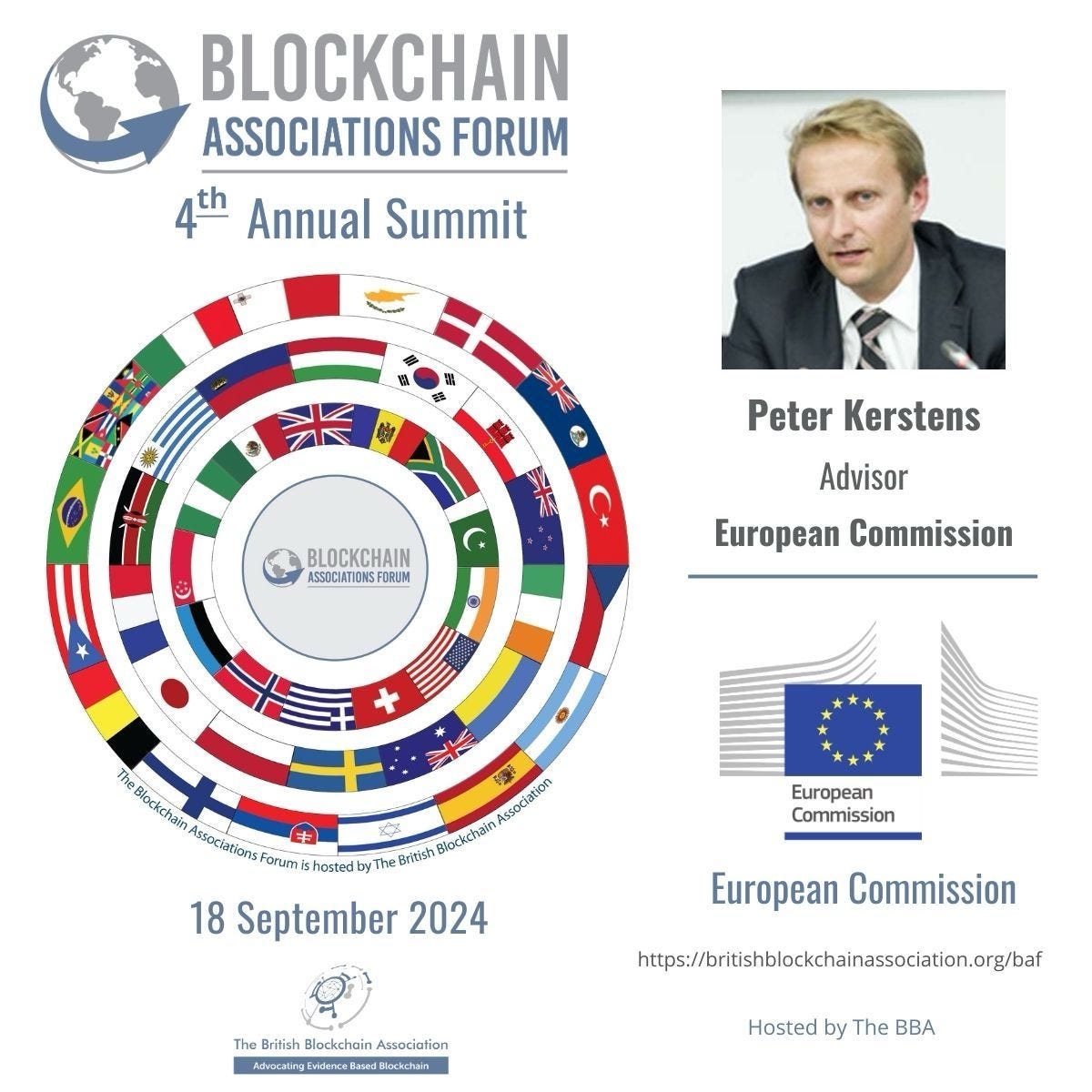 European Commission Advisor Peter Kerstens to Speak at 4th Annual Blockchain Associations Forum…