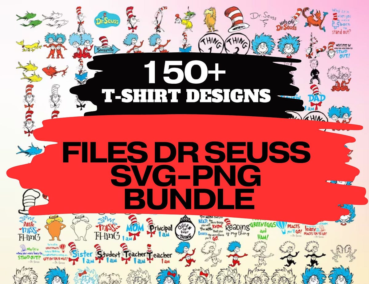 600+ Dr. Seuss SVG Bundle | Cat in the Hat SVG Clipart | Digital Cut ...