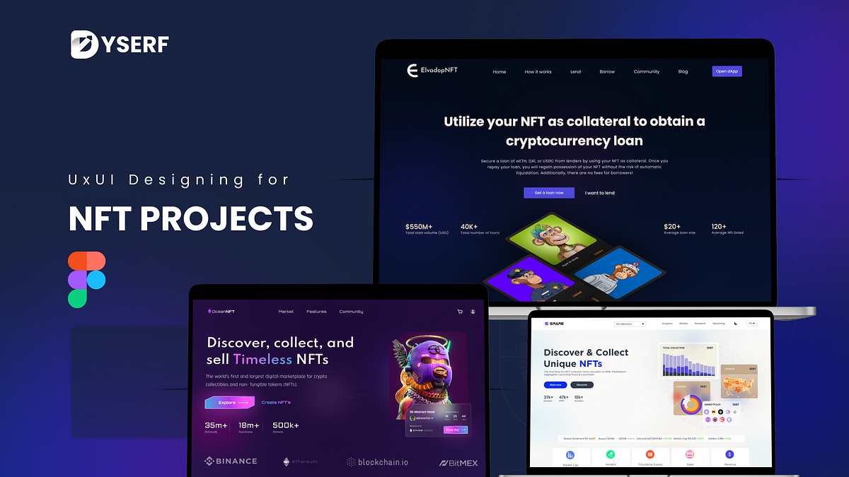 UxUi Designing for NFT Projects. Designing a user interface (UI) and ...
