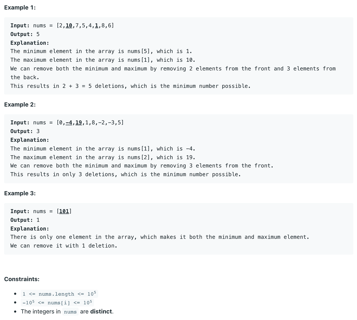 Leetcode 2091: Removing Minimum and Maximum From Array | by Pierre ...