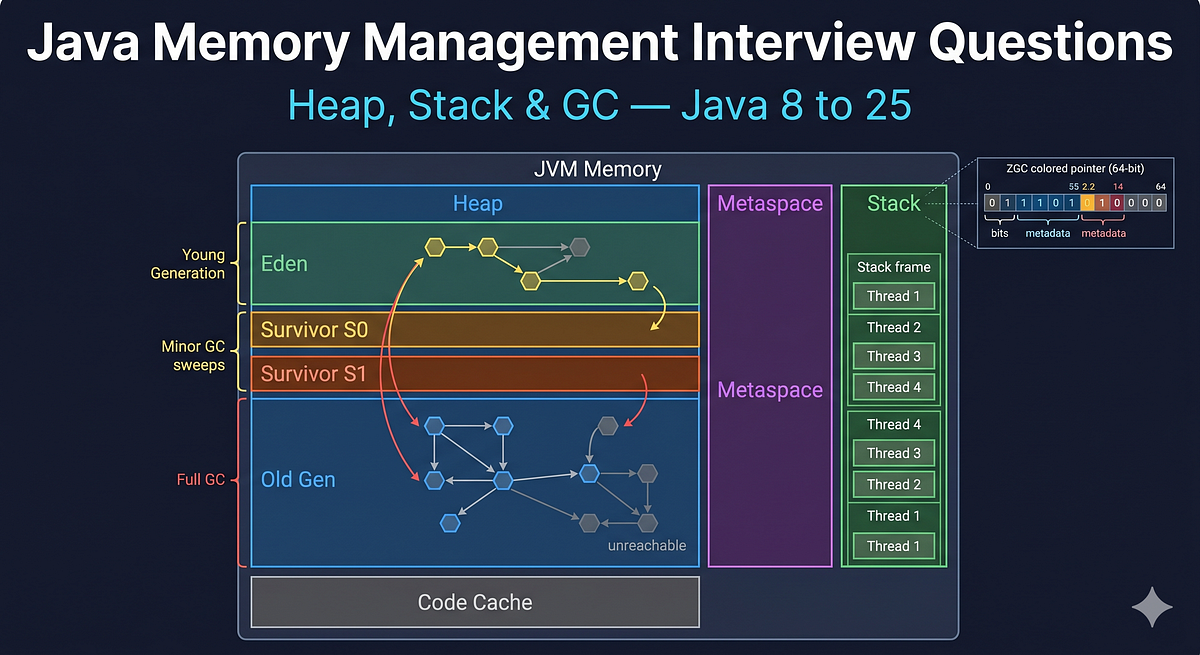 Java Memory Management Interview Questions — Heap, Stack, and GC (2026 ...