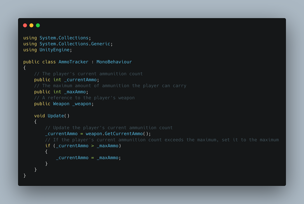 Beginning Game Development: Keeping Track of a Player Ammunition | by ...