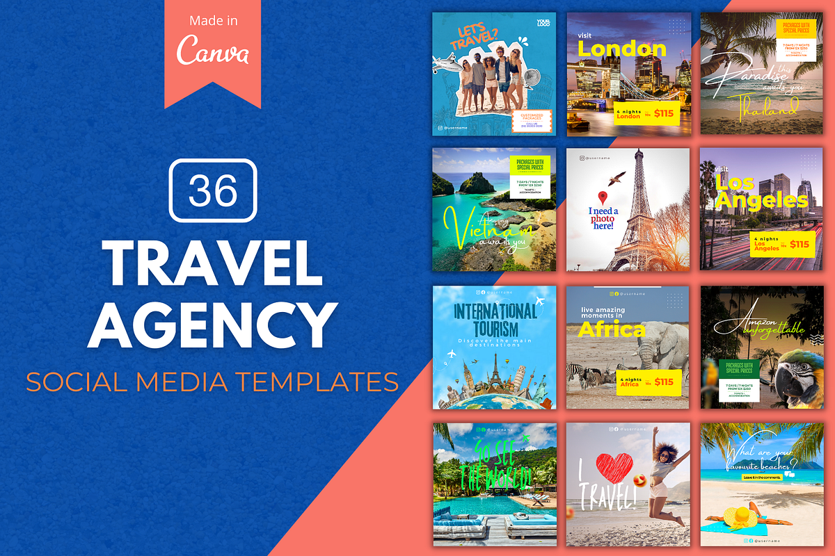 36 Best Travel Agency Canva Templates To Promote Your Travel Agency On