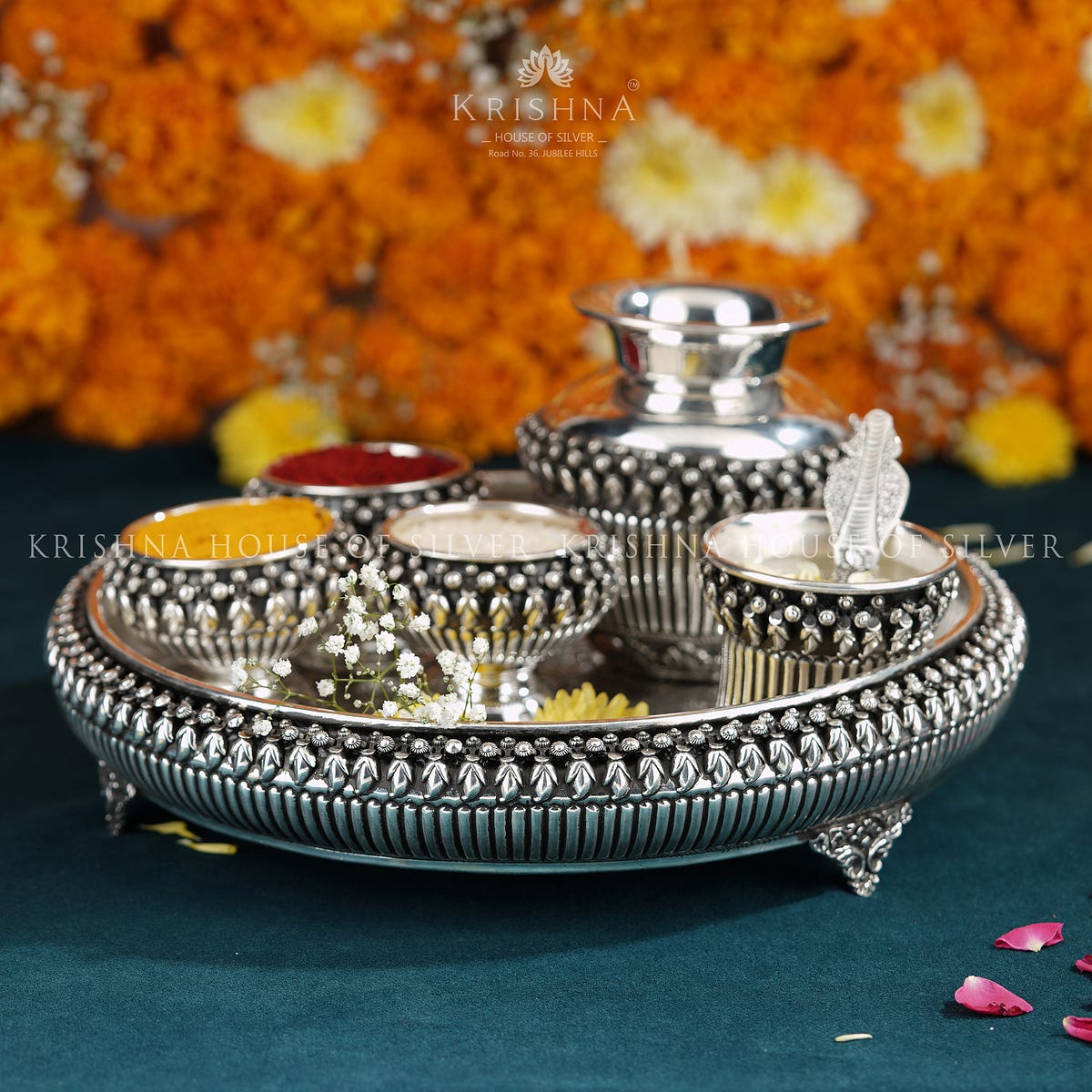 Unveiling Divine Elegance Silver Pooja Items at Krishna Jewellers