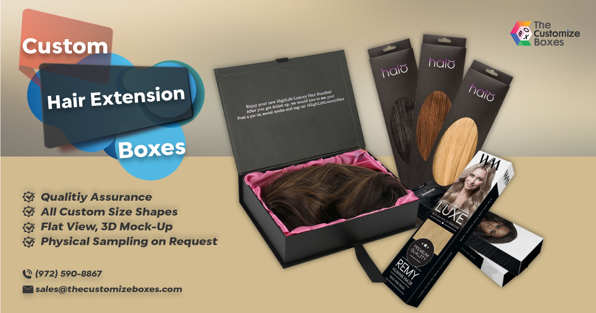 How Custom hair Extension Boxes Can Uplift the Brand Market?