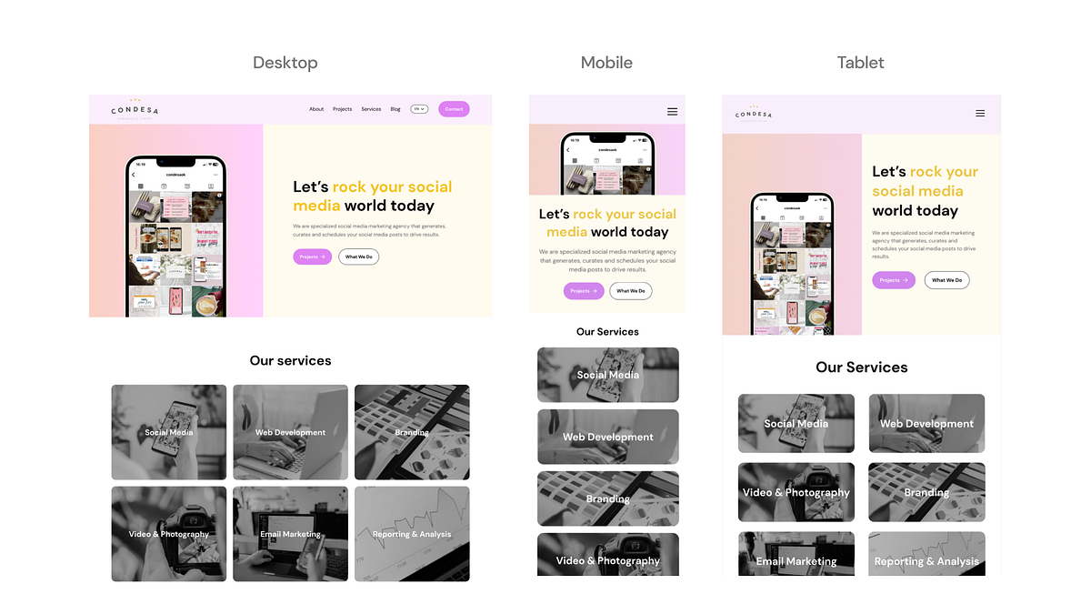 UX/UI Case Study — Website Redesign for a Social Media Marketing Agency ...