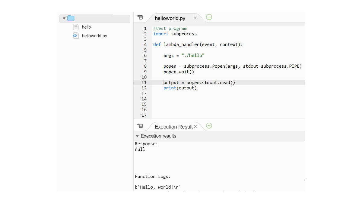 Running executables in aws lambda by bianca hinojosa medium