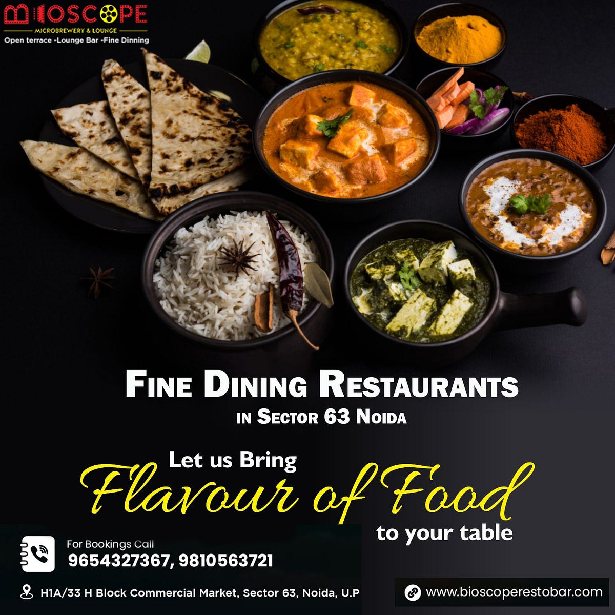 Fine Dining Restaurants in Sector 63 Noida Bioscope Resto Bar Medium
