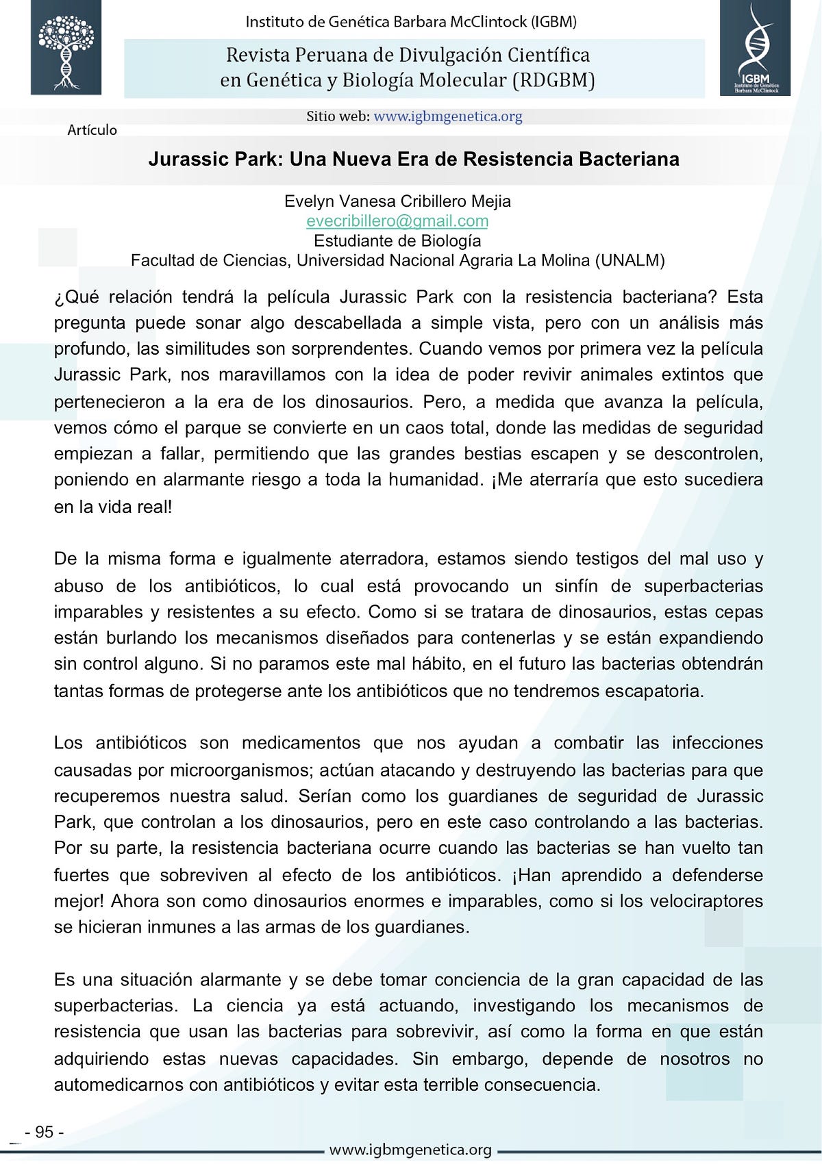 Jurassic Park: Una Nueva Era De Resistencia Bacteriana - Instituto De 