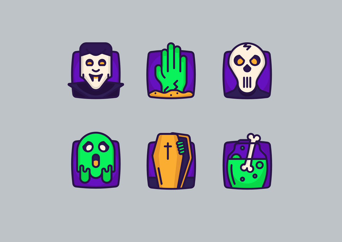 13 Spooky Halloween Icon Sets. It’s time to get into the Halloween ...