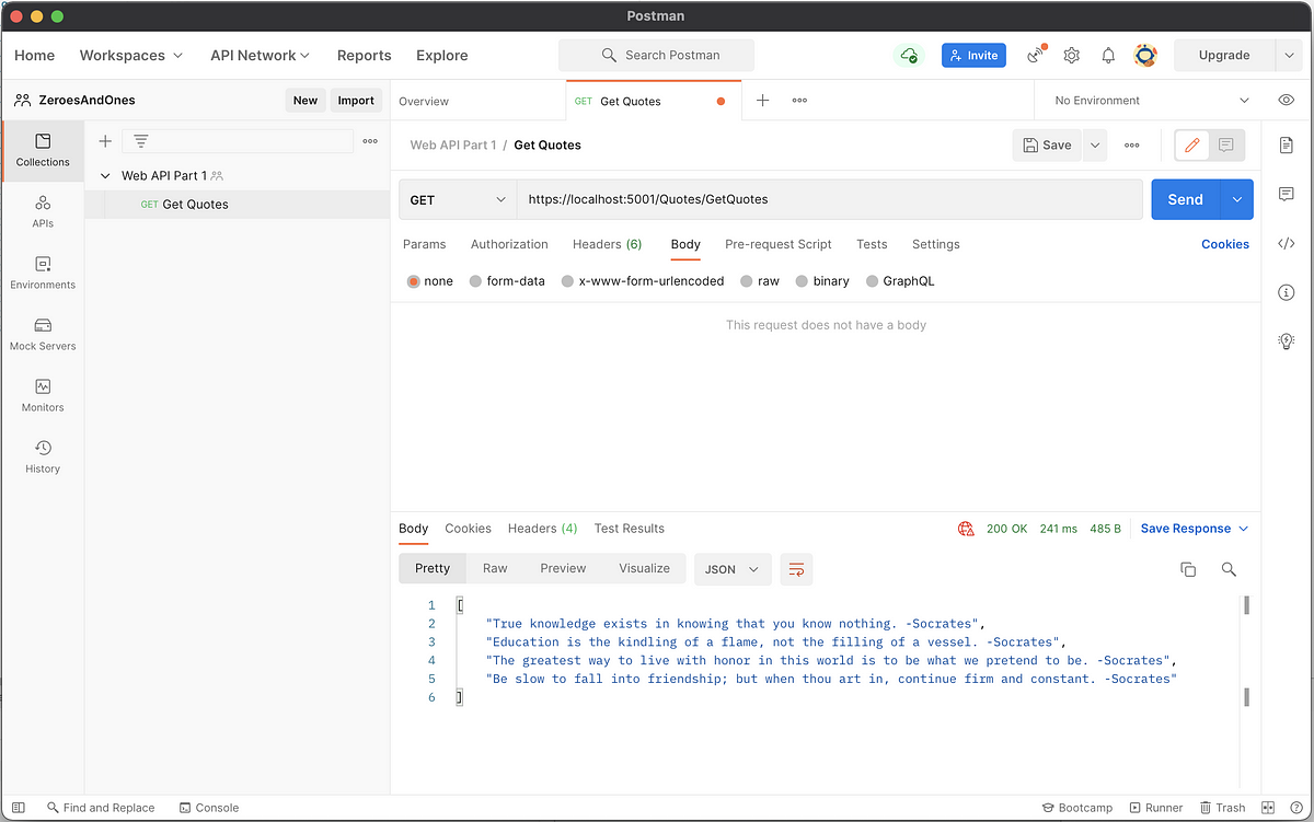 How to start a Web API project using .NET 5.0 and C# | by ZeroesAndOnes ...