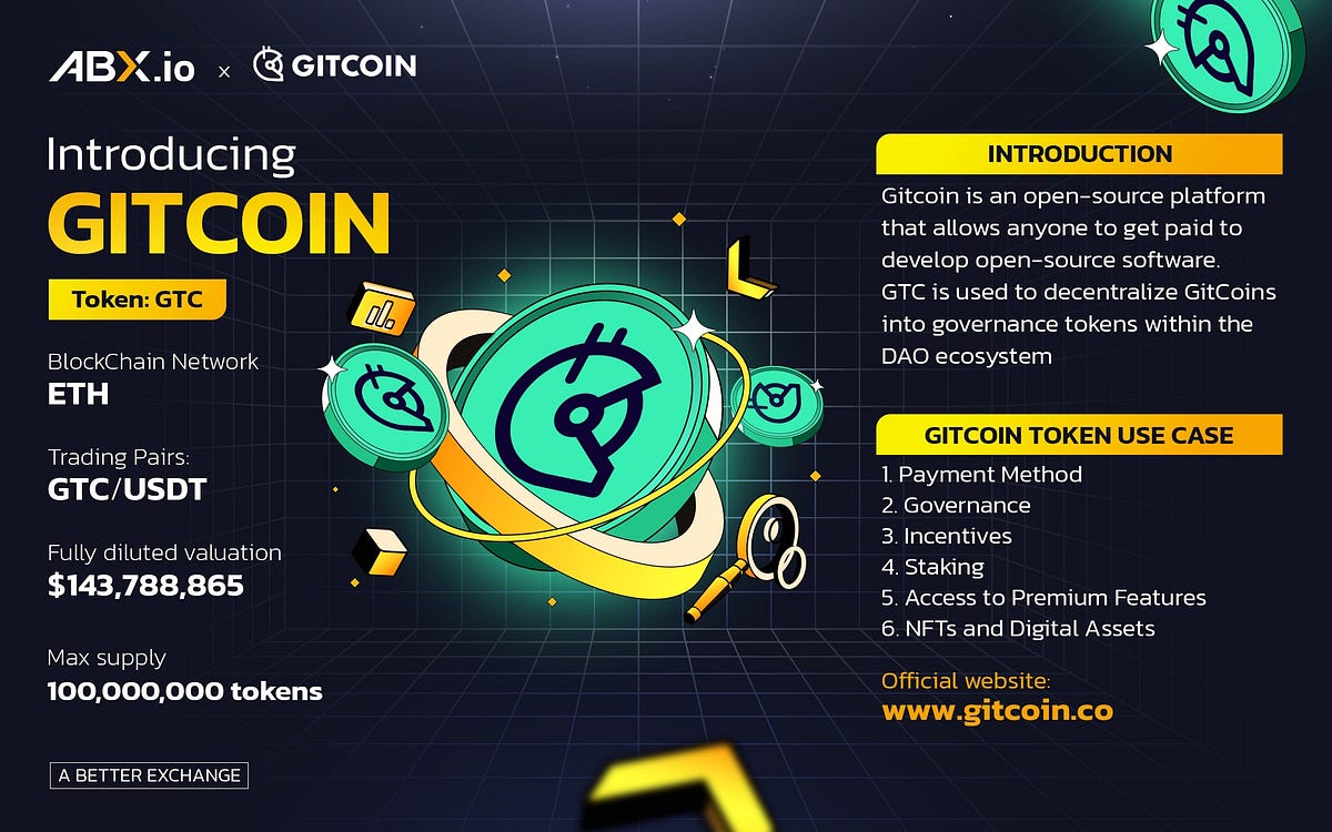 Newly listed on ABX All about Gitcoin by ABX Exchange Jun, 2023
