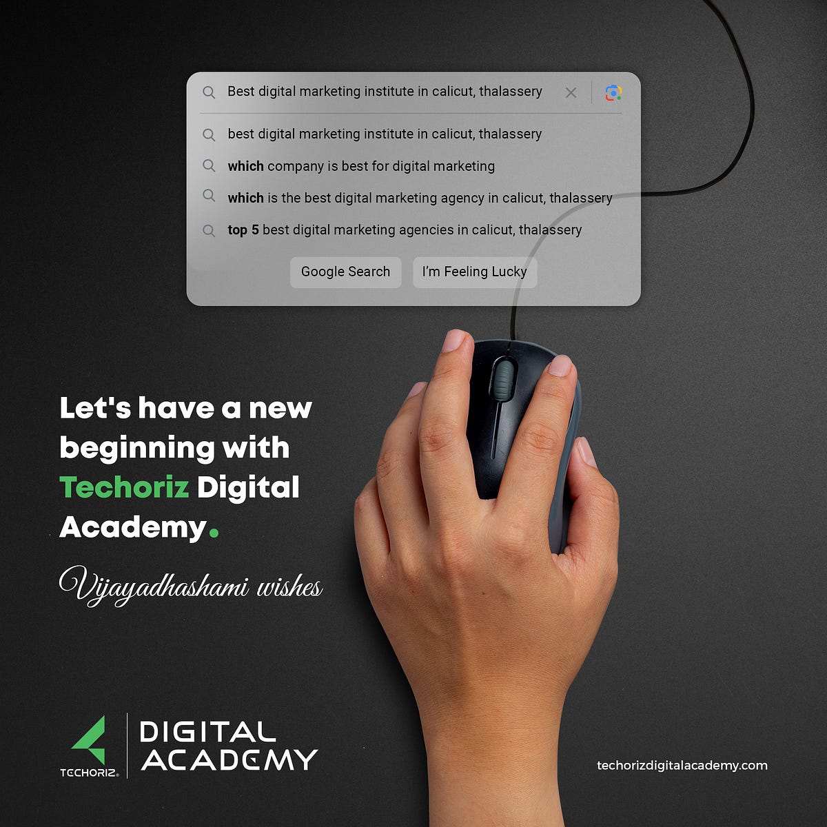 Techoriz Digital Academy wishes you all a happy Vijaya Dashami