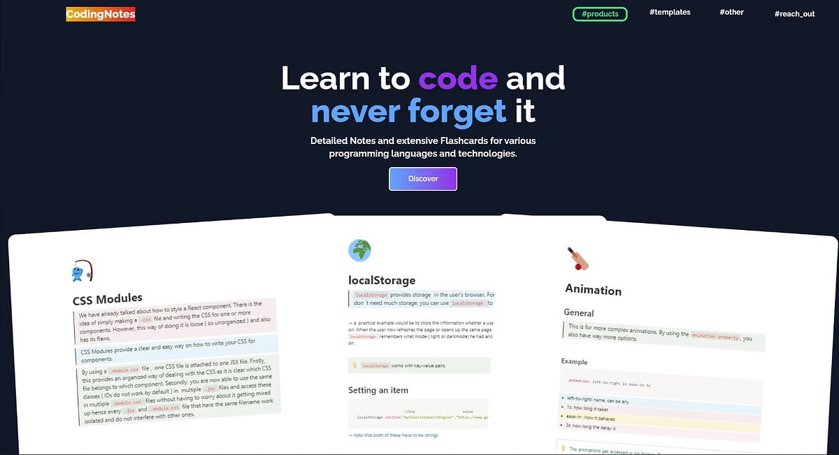 The new CodingNotes: New languages, templates and a 30% discount | by ...