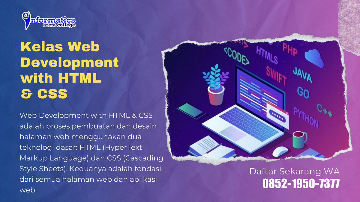 Kelas Web Development with HTML & CSS Areta Training Center Bandung ...