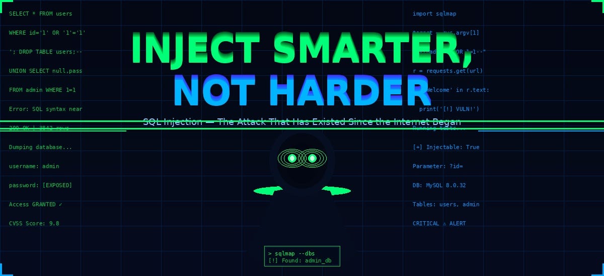 💉 SQL Injection — The Attack That Has Existed Since the Internet Began