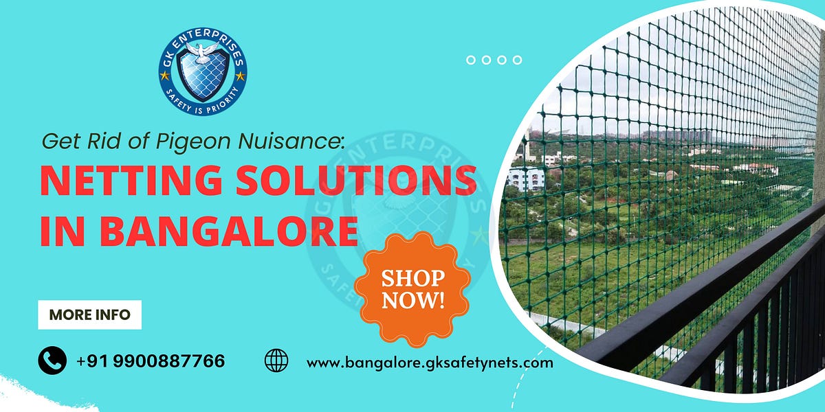 Get Rid of Pigeon Nuisance Netting Solutions in Bangalore by GK Enterprises Feb, 2024 Medium