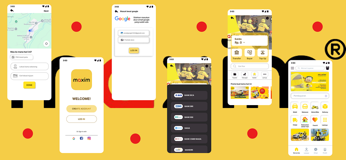 UI/UX CASE RE-DESIGN : MAXIM OJEK TRANSPORTASI | by Azizahjinan | Medium