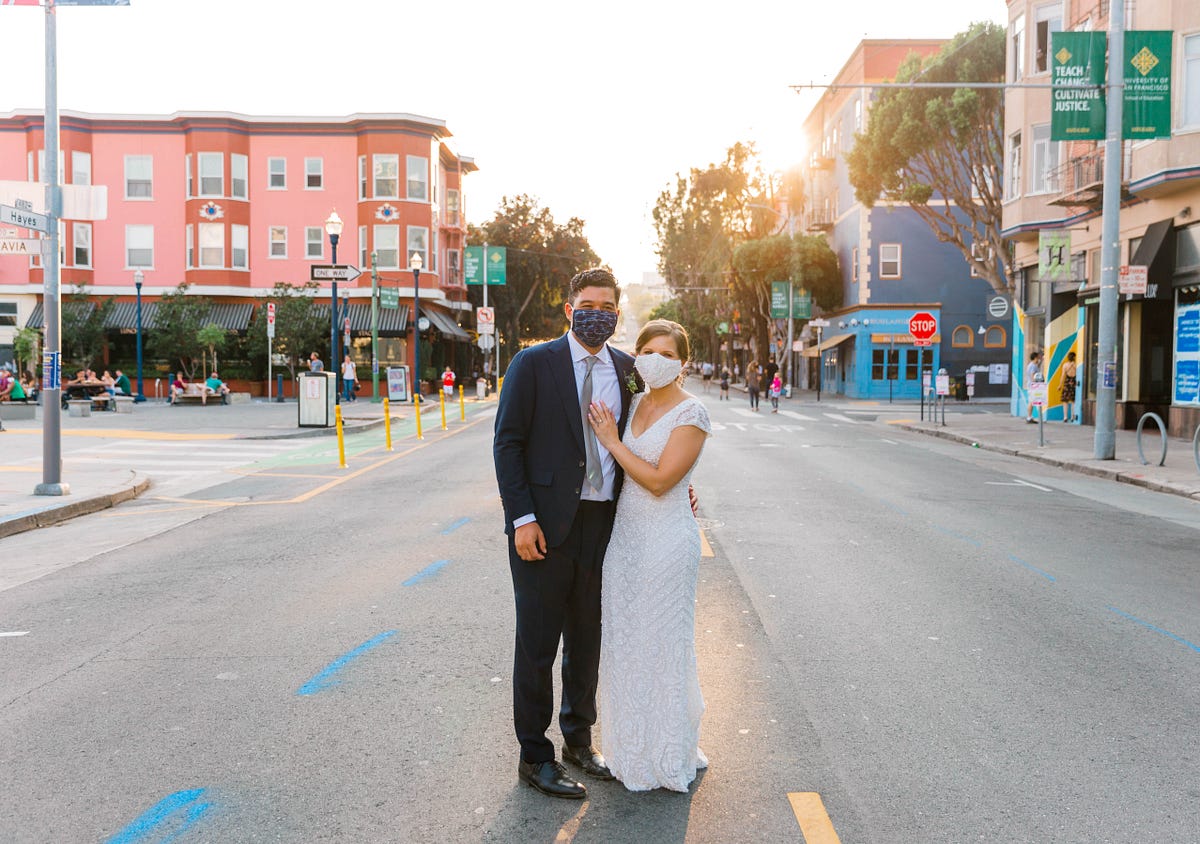 Image of: This San Francisco Bride’s Mask Was Made From the Remnants of Her Wedding Dress