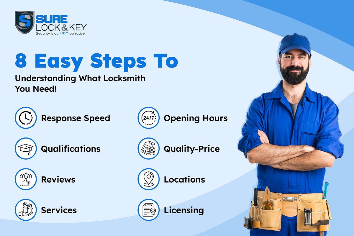 8 Easy Steps To Understanding What Locksmith You Need! by Sure Lock