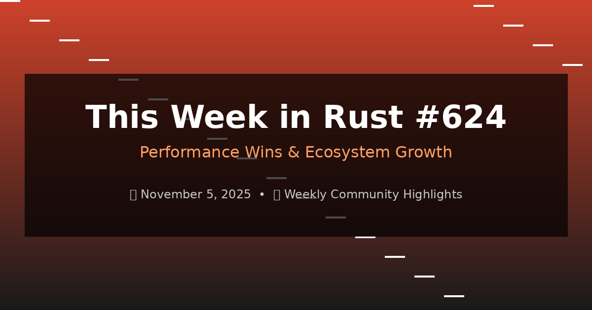 This Week in Rust #624: Performance Wins, Dioxus Takes Center Stage ...
