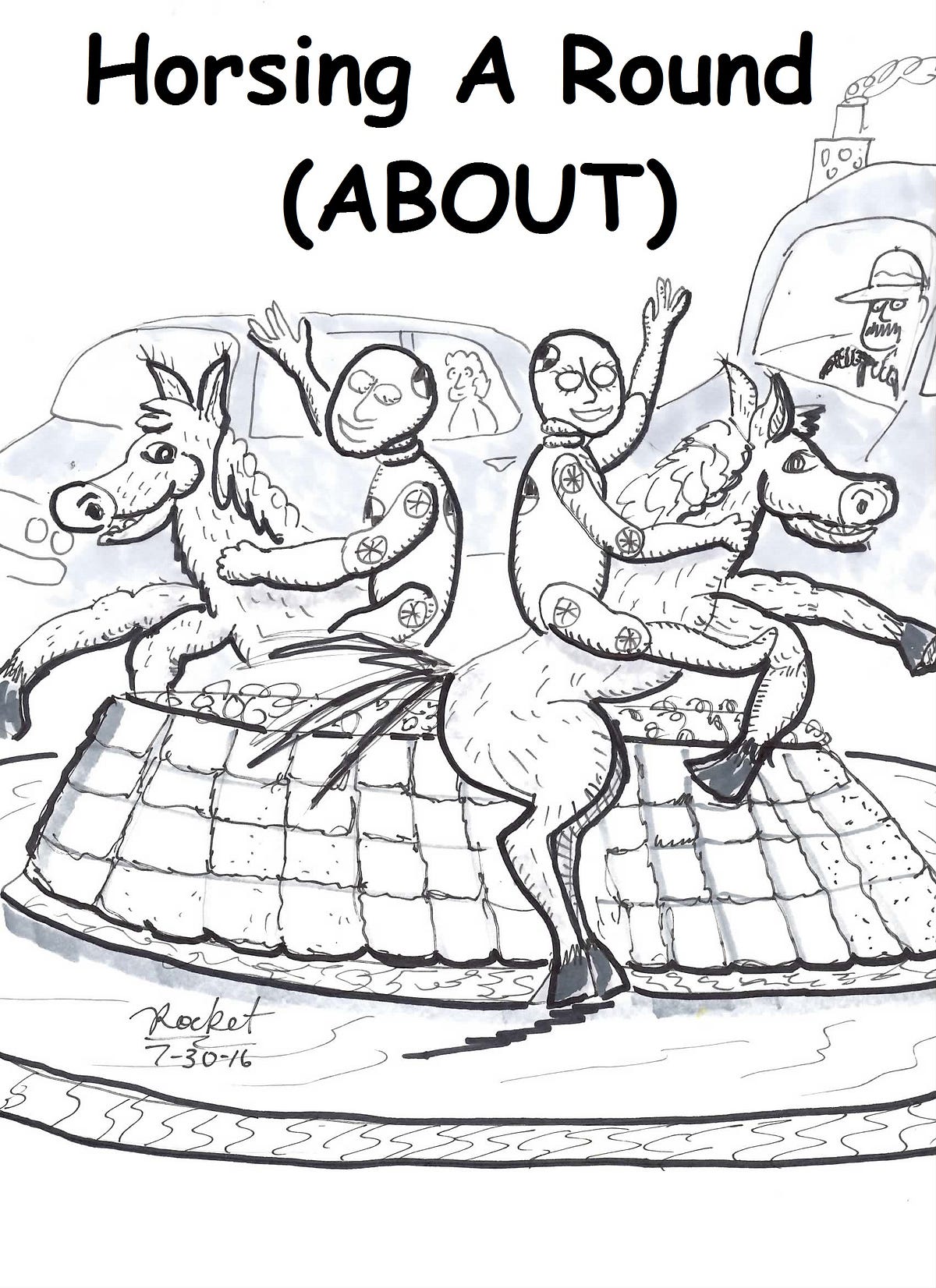 Horse feathers. I am on a horse gag run. That is, I… by Rocket Worley