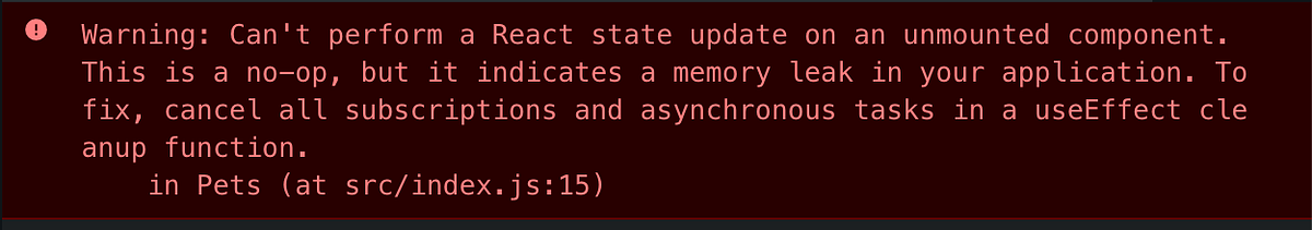 React state update on an unmounted component | by Sagiv Ben Giat | Medium