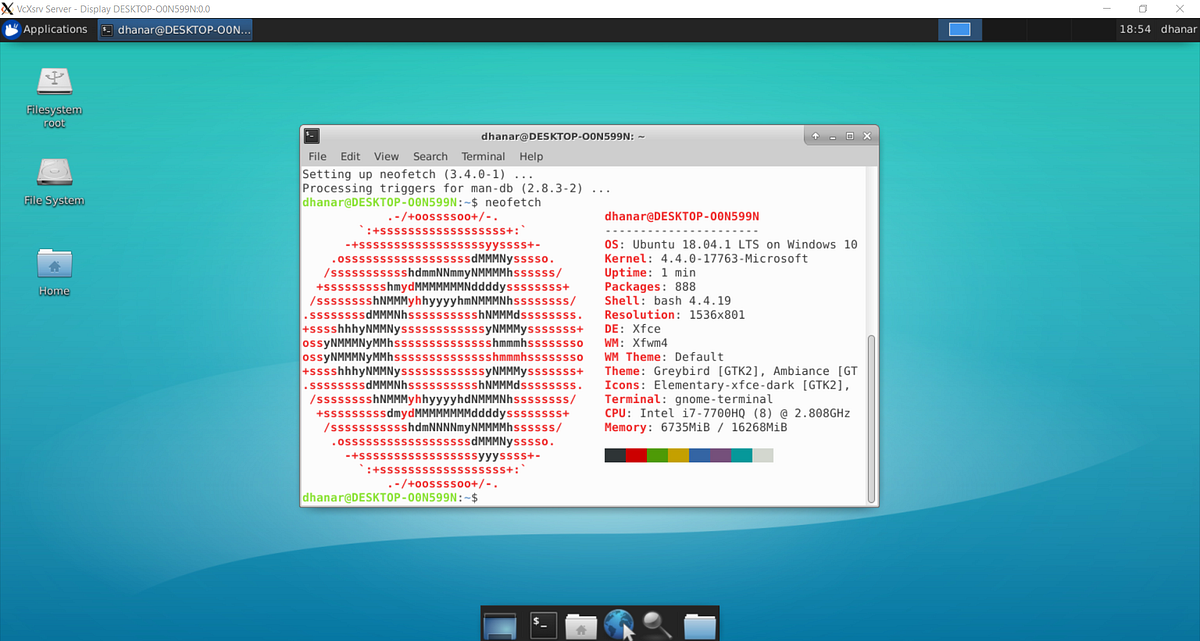 Installing WSL with GUI using VcXsrv by Dhanar Santika Medium