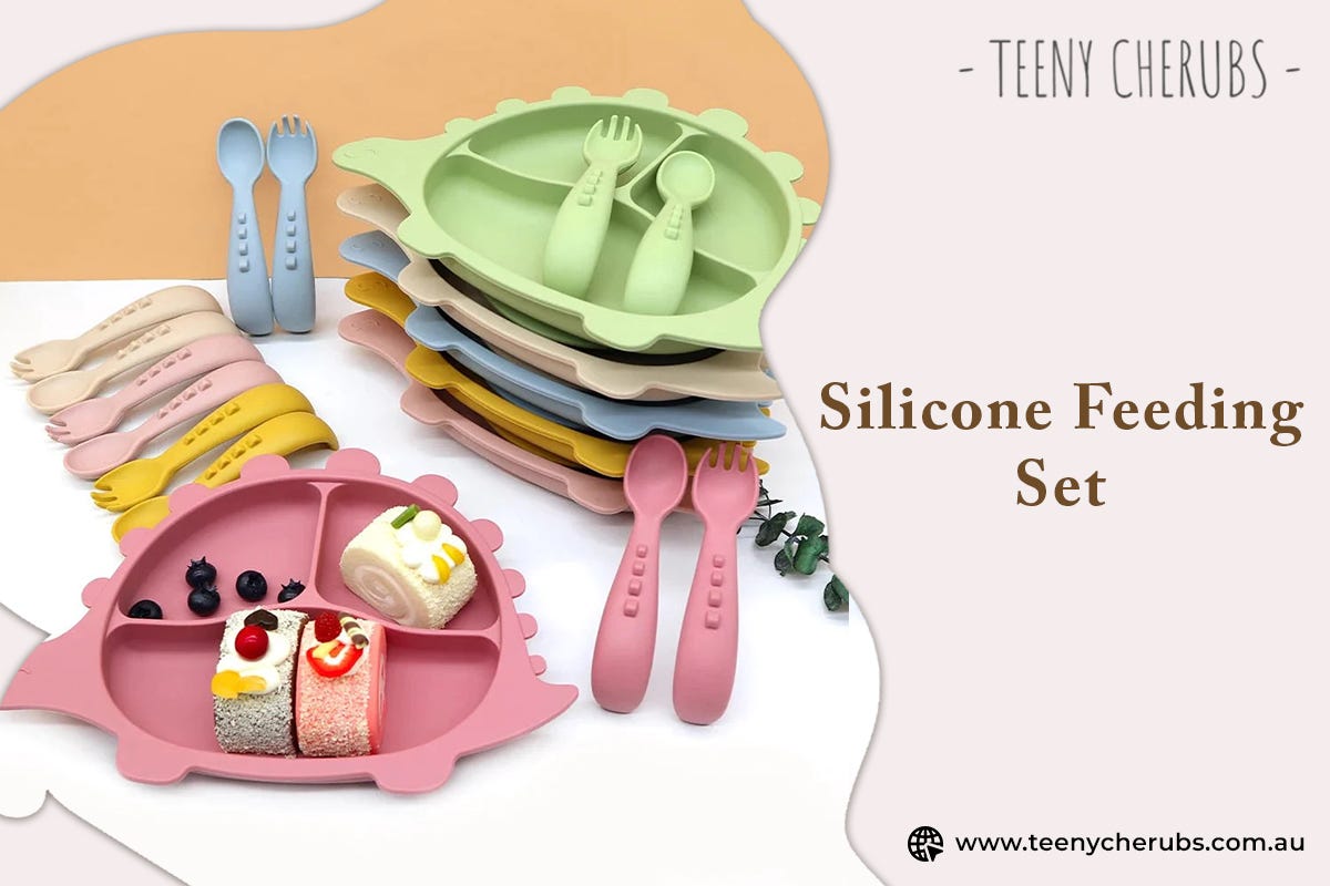 Baby silicone feeding set