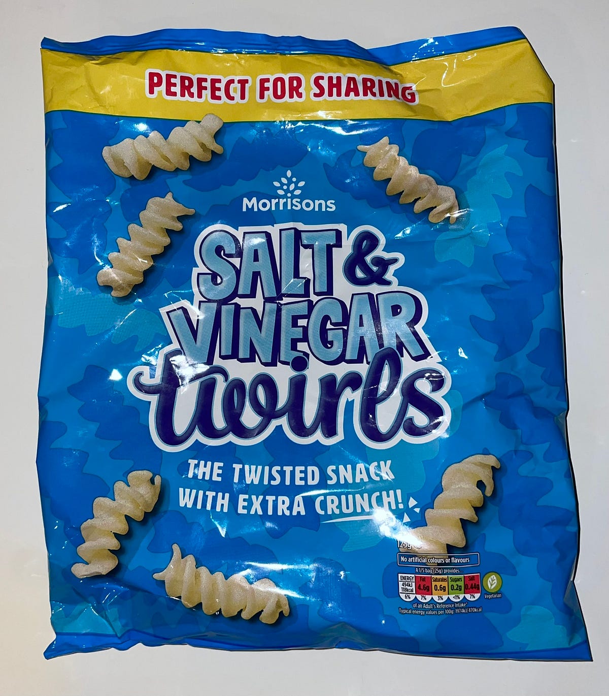 Review Morrisons Salt and Vinegar Twirls (“the twisted snack with extra crunch”) by