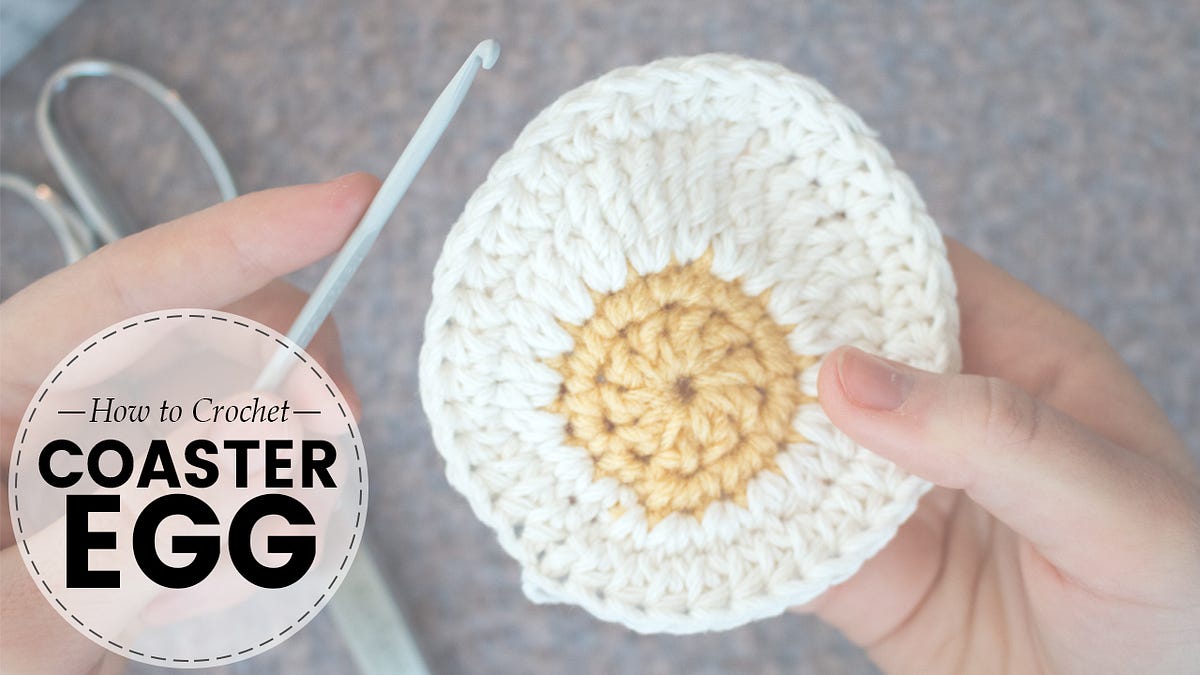 How to Crochet EGG COASTER — Easy Tutorial for Beginners by Laura