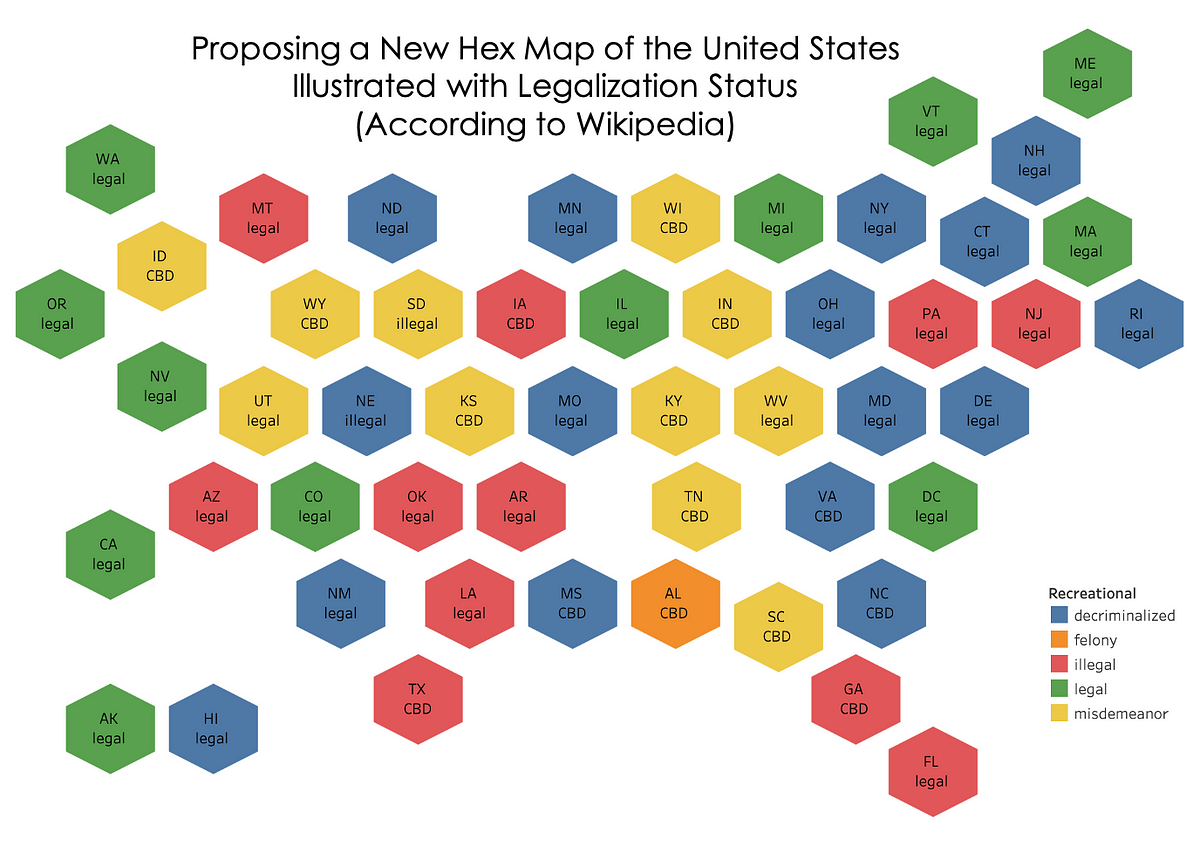 The Case for a New Hex Map - Custom Tableau Chart | UX Collective