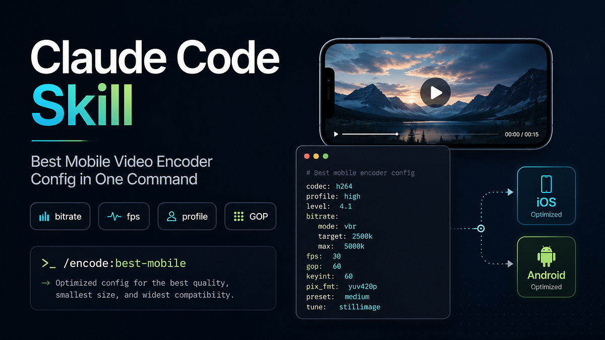 Claude Code skill automates cross-platform mobile video encoder optimization