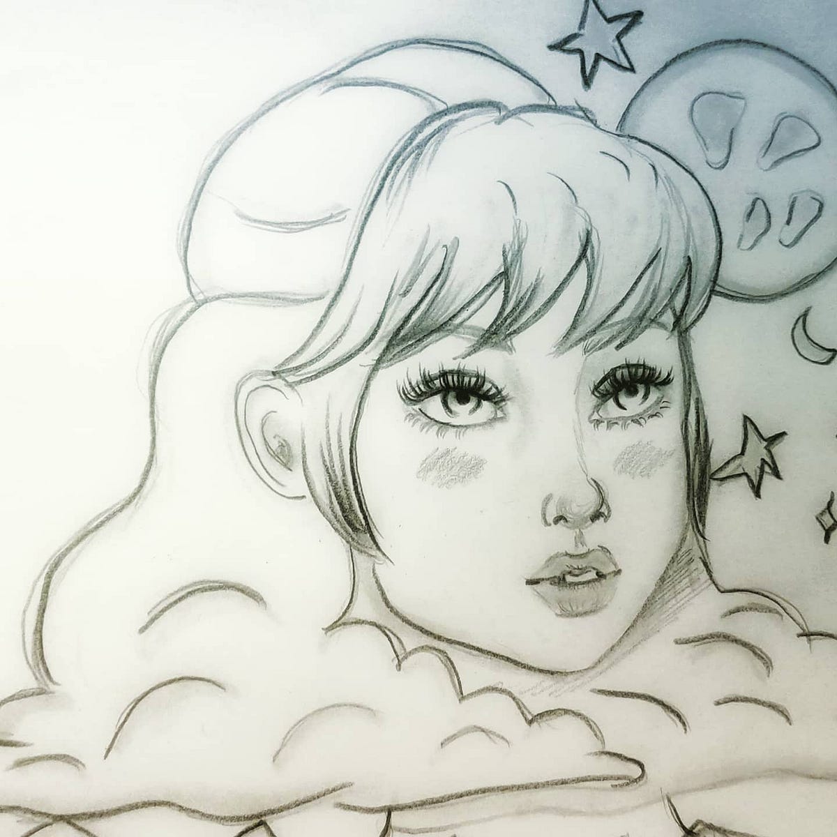 Creative pencil sketch tutorial by Taghreed Drawings. https