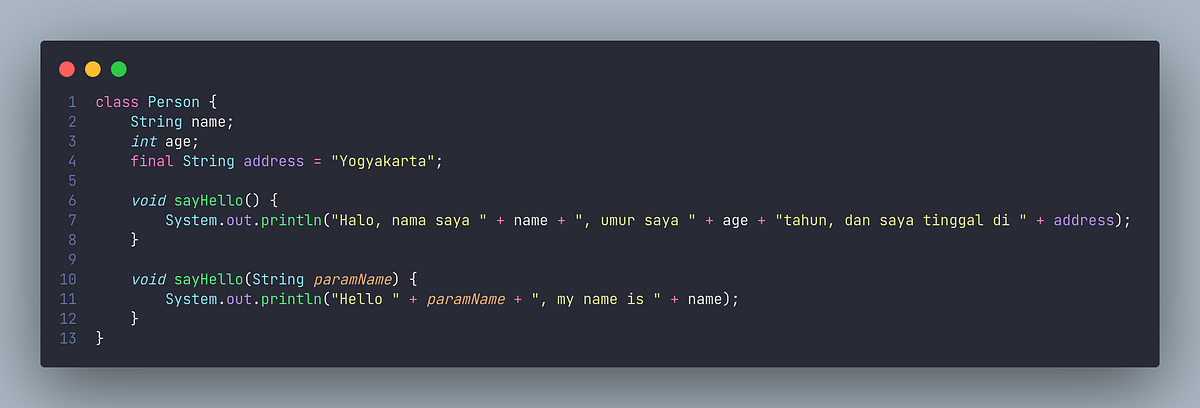 Method. Method di java itu kurang lebih sama… | by Gaplek Gunung | Medium
