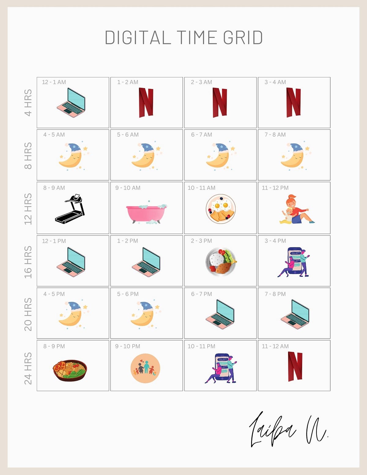 Digital Time Grid. Managing time efficiently is a skill… | by Laiba ...