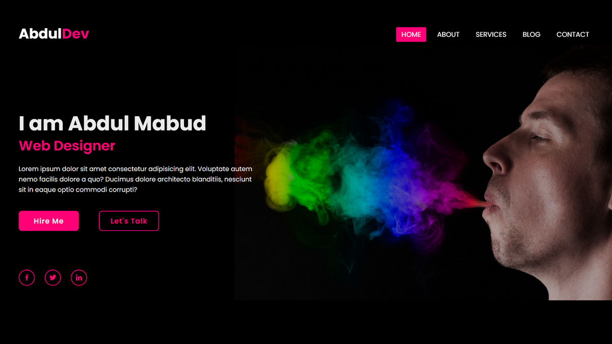 How to Create a Stunning Portfolio Website with HTML and CSS | Free ...