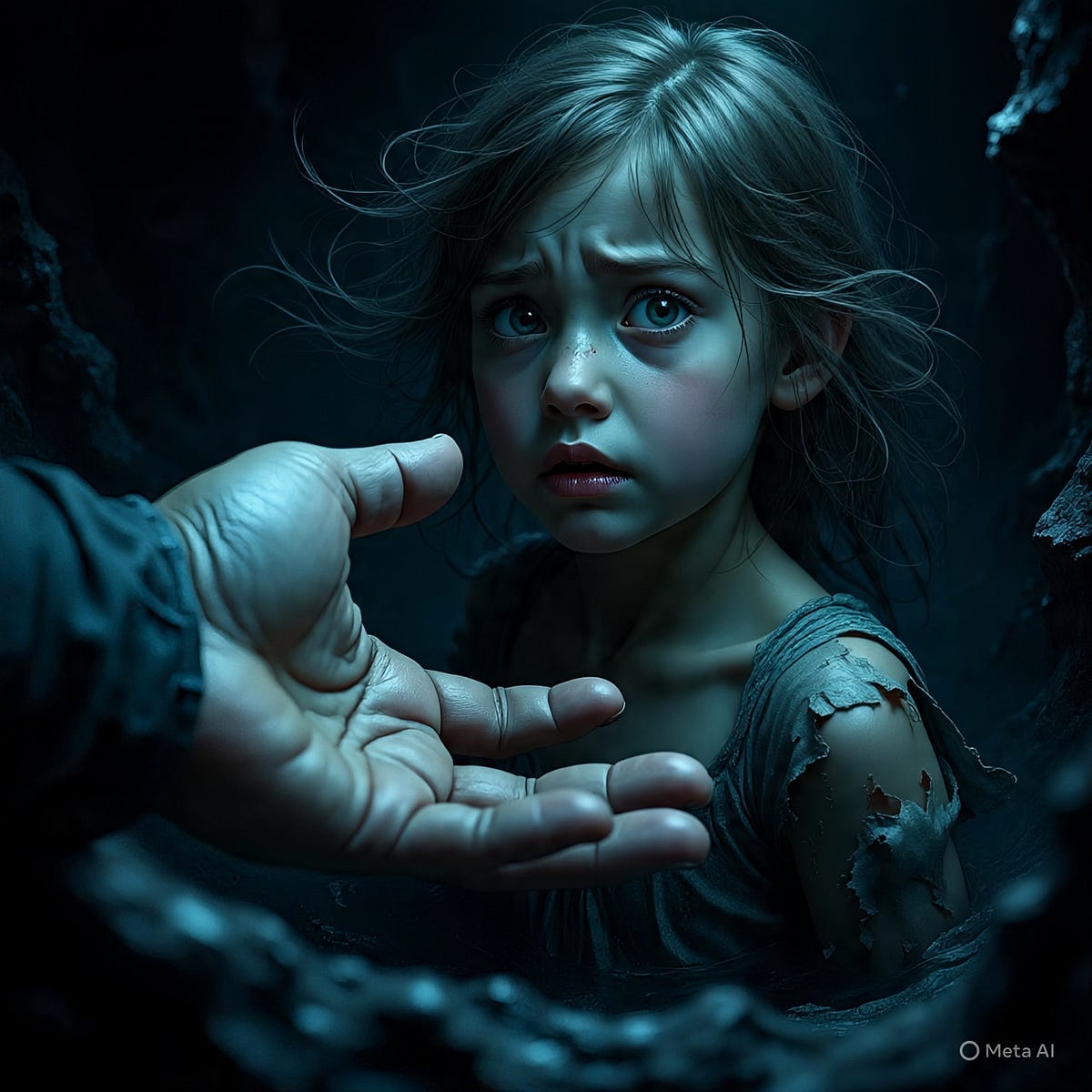 THE HAND The despair in my heart howls like a storm, the silence of my