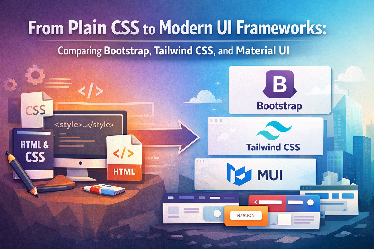 Bootstrap vs Tailwind CSS vs Material : Understanding Their Differences ...
