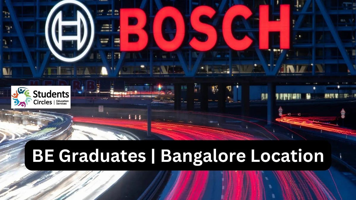 BOSCH Freshers Recruitment 2023 For Embedded Software Engineer BE