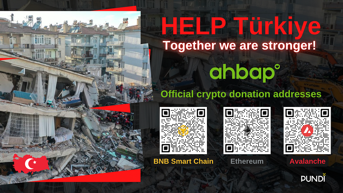 AHBAP official crypto donation account approved by MASAK to help the  earthquake victims in Türkiye | by Pundi X (writers) | Pundi X | Medium