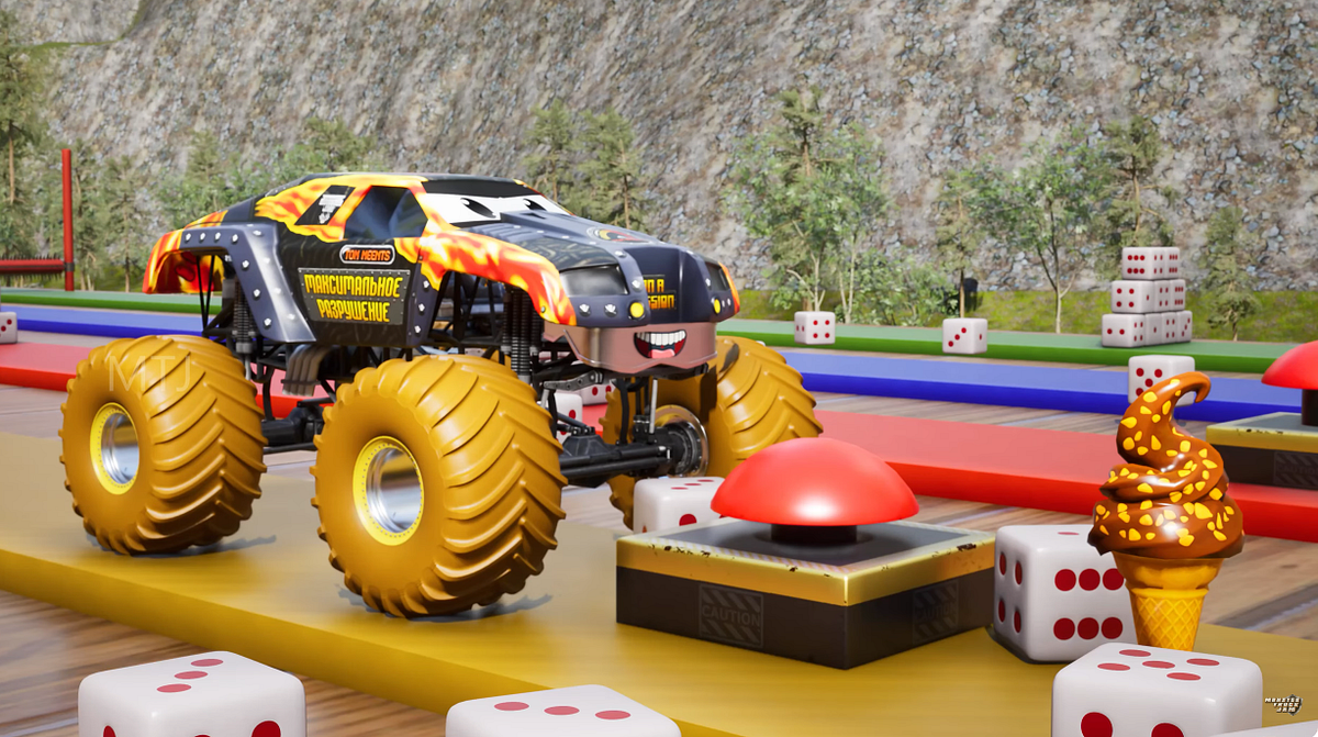 Crazy Race with El Toro Loco & Bigfoot on Vibrant Tracks! Monster