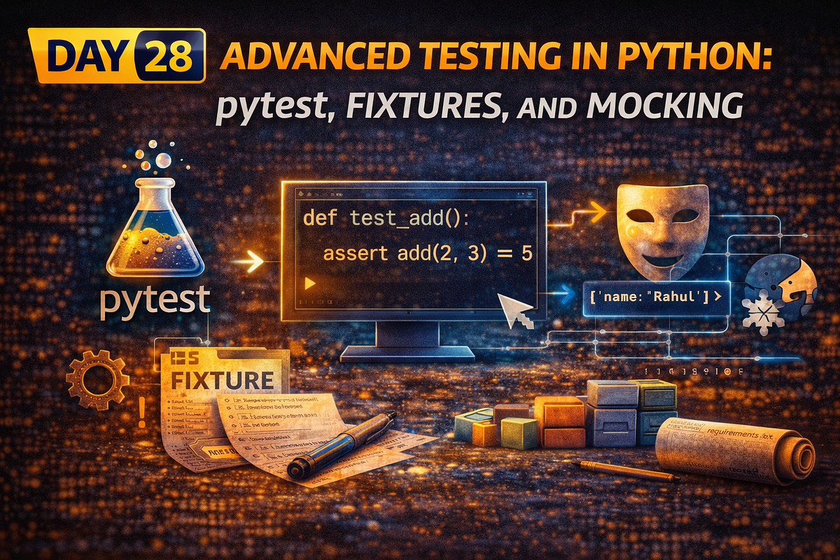 Day 2️⃣8️⃣ — 🧪 Advanced Testing in Python: pytest, Fixtures, and ...