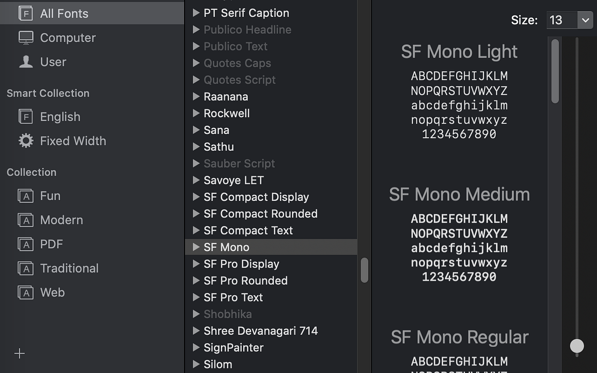 How to use Apple’s SF Mono font in Visual Code Studio by Daniel