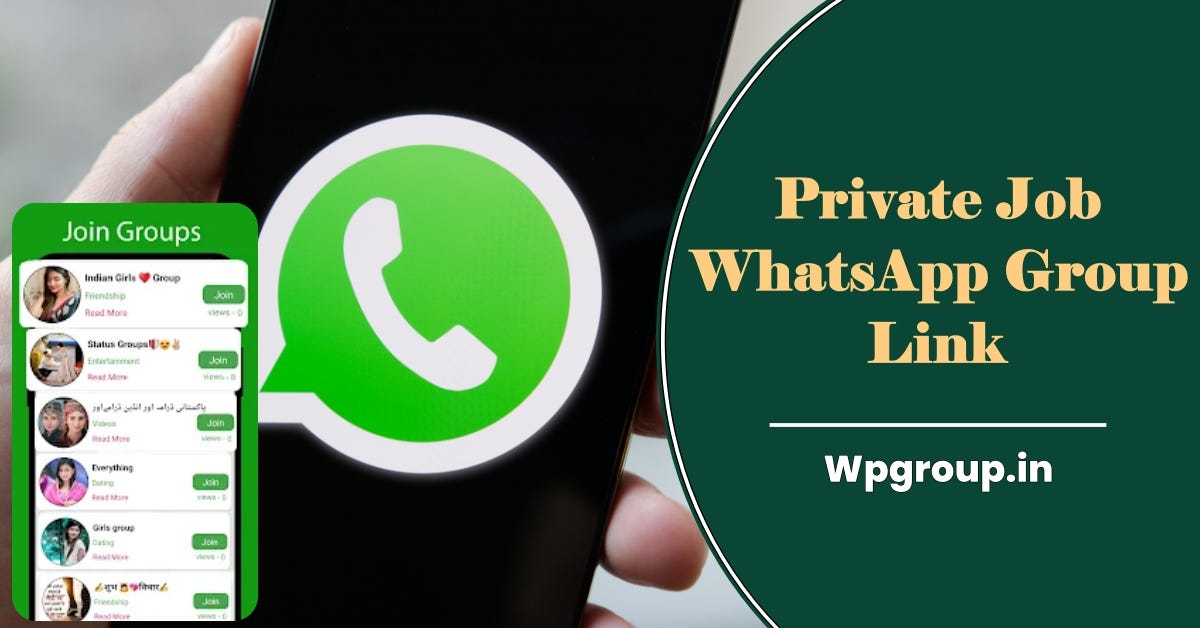 Private Job WhatsApp Group Links. Finding a job can be tough. Many