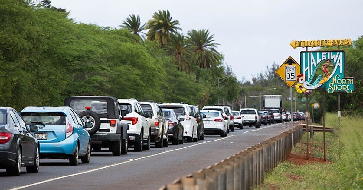 How does Traffic in Hawaii negatively affect the Economy for its