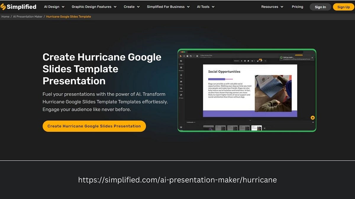 Simplified Making Hurricane Google Slides Template Presentations Effortless and Impactful by